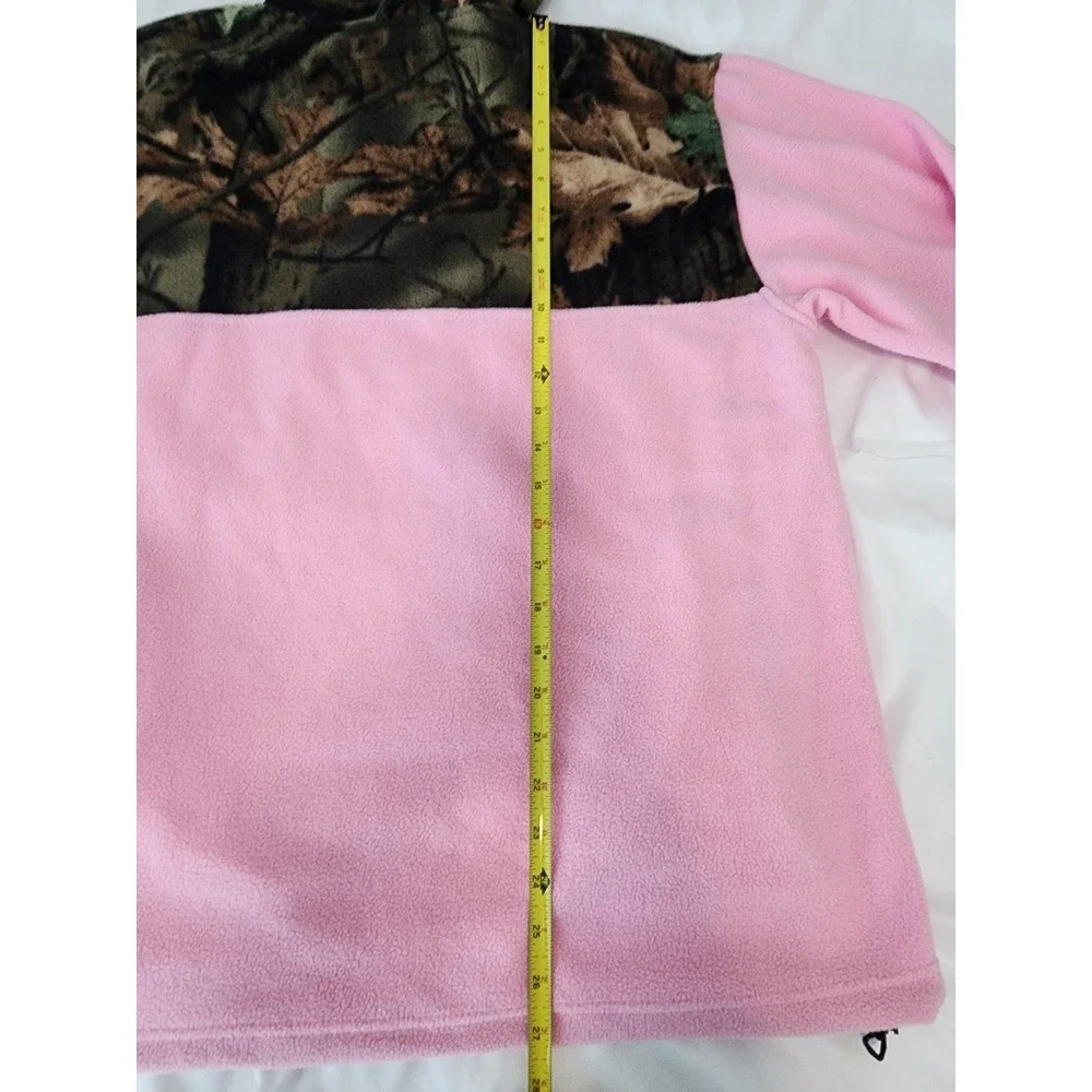 New With Tags Trail Crest 1/4‎ Zip Pink Cammo Hoodie Womens L - Picture 10 of 10